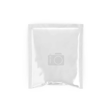 Photo for A blank image of a sachet isolated on a white background - Royalty Free Image