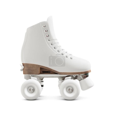 Photo for A blank Quad Roller Skate isolated on a white background - Royalty Free Image