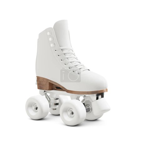 Foto de Un Quad Roller Skate en blanco aislado sobre un fondo blanco - Imagen libre de derechos