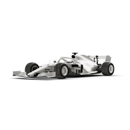 Téléchargez les photos : Une image d'une voiture de course isolée sur fond blanc - en image libre de droit
