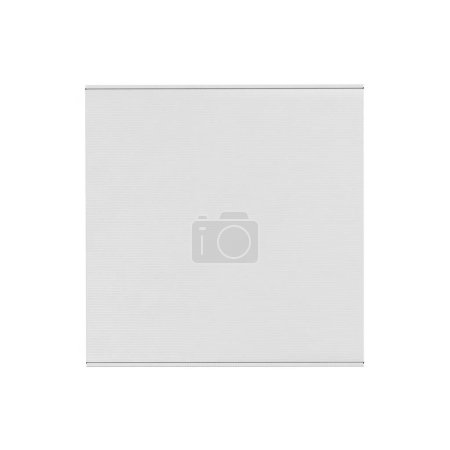 Foto de Una imagen de caja acanalada cuadrada blanca aislada sobre un fondo blanco - Imagen libre de derechos