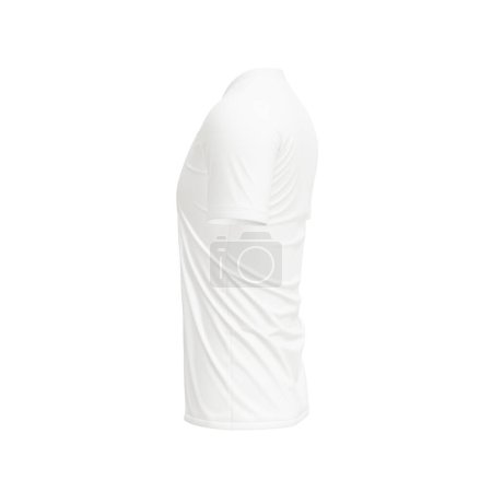 Téléchargez les photos : Une image d'un T-shirt col V maillot de foot isolé sur un fond blanc - en image libre de droit