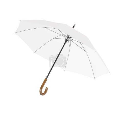 Téléchargez les photos : Un parapluie blanc isolé sur un fond blanc - en image libre de droit