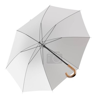 Photo for A white Umbrella isolated on a white background - Royalty Free Image