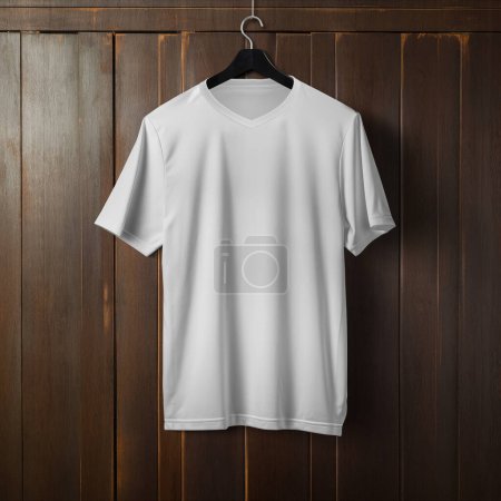 Téléchargez les photos : Une chemise col V sur l'image du cintre - en image libre de droit