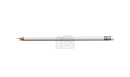 Foto de Una imagen de un lápiz blanco aislado sobre un fondo blanco - Imagen libre de derechos