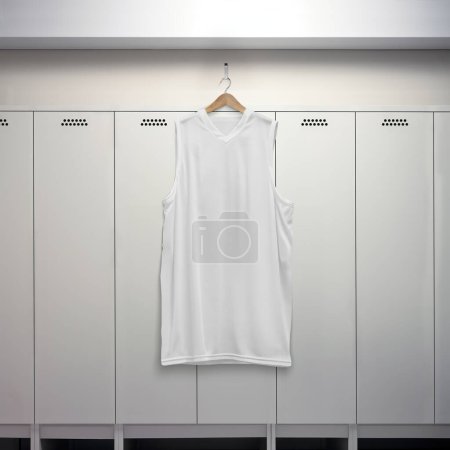 Téléchargez les photos : Une image de maillot de baseball blanc isolé sur un fond - en image libre de droit