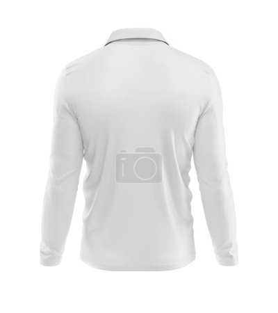 Photo for A image of a Long Sleeve Polo Raglan isolated on a white background - Royalty Free Image