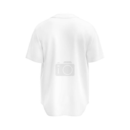 Téléchargez les photos : Une image d'une chemise de baseball blanche isolée sur un fond blanc - en image libre de droit