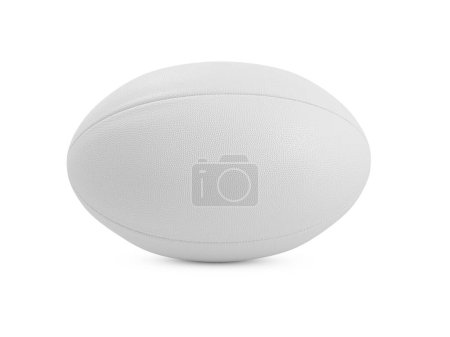 Téléchargez les photos : Une image d'une balle de rugby isolée sur fond blanc - en image libre de droit