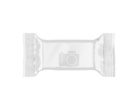 Photo for An image of a Metallic Snack Bar isolated on a white background - Royalty Free Image