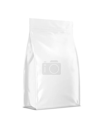 Téléchargez les photos : Une image d'un sac alimentaire blanc isolé sur un fond blanc - en image libre de droit