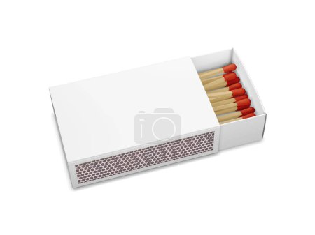 Photo for An image of a White Match Box isolated on a white background - Royalty Free Image