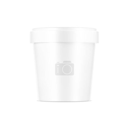 Foto de Una imagen de una taza de helado aislada sobre un fondo blanco - Imagen libre de derechos