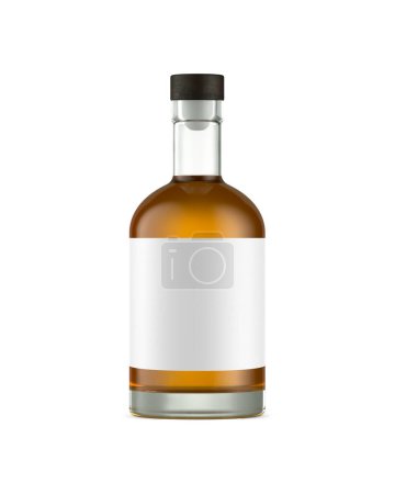 Téléchargez les photos : Image d'une bouteille de whisky isolée sur fond blanc - en image libre de droit