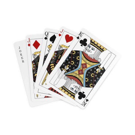 Photo for An image of playing cards isolated on a white background - Royalty Free Image