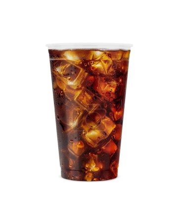 Photo for An image of a Transparent Plastic Soda Cup isolated on a white background - Royalty Free Image
