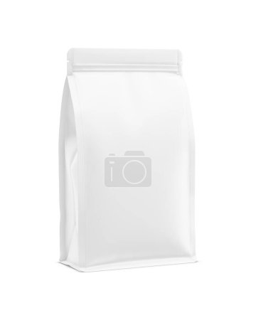 Foto de Una imagen de una bolsa de comida blanca Mockup aislado sobre un fondo blanco - Imagen libre de derechos