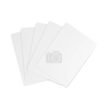 Photo for An image of a White Playing Cards isolated on a white background - Royalty Free Image