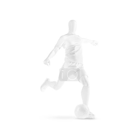 Photo for An image of a White Soccer Uniform isolated on a white background - Royalty Free Image