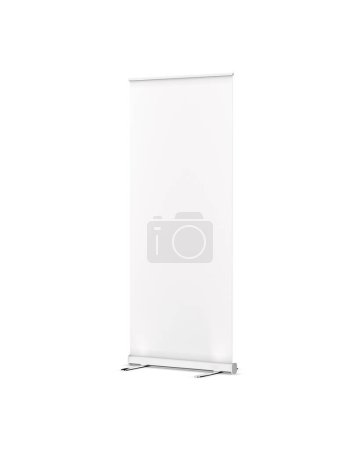 Foto de Una imagen de un soporte de bandera blanca aislado sobre un fondo blanco - Imagen libre de derechos