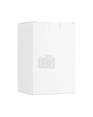 Téléchargez les photos : Une image d'une boîte blanche isolée sur un fond blanc - en image libre de droit