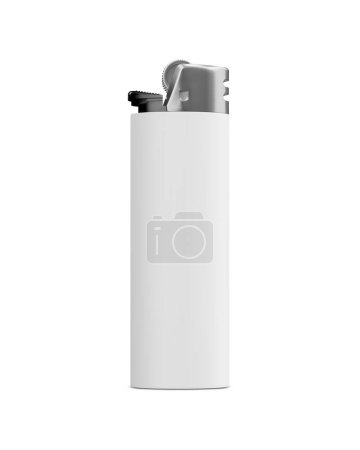 Téléchargez les photos : Une image d'un briquet blanc isolé sur un fond blanc - en image libre de droit