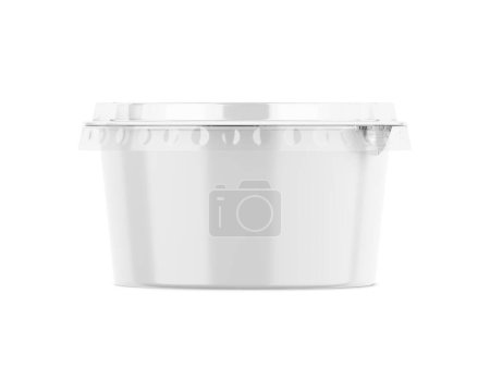 Photo for An image White Plastic Cup isolated on a white background - Royalty Free Image