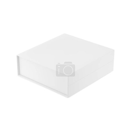 Téléchargez les photos : Une image d'une boîte blanche isolée sur un fond blanc - en image libre de droit