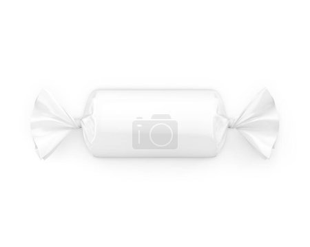 Foto de Una imagen de un caramelo blanco aislado sobre un fondo blanco - Imagen libre de derechos