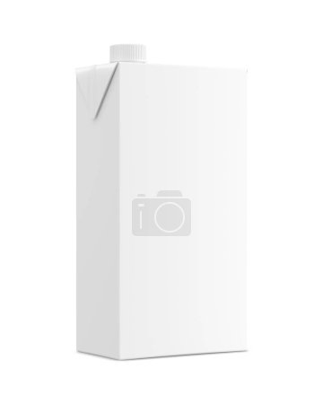 Photo for An image of a White Carton Package isolated on a white background - Royalty Free Image
