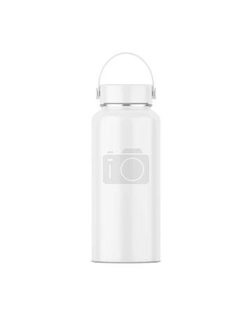 Foto de Una imagen de una botella de agua blanca aislada sobre un fondo blanco - Imagen libre de derechos