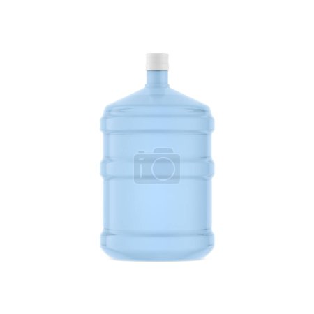 Téléchargez les photos : Une image d'un gallon d'eau en plastique isolé sur un fond blanc - en image libre de droit