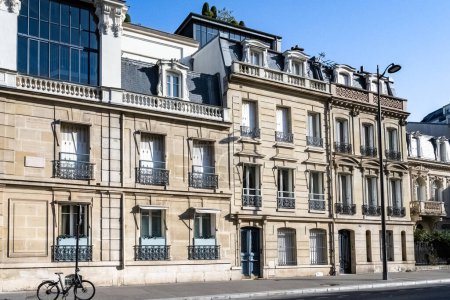 Photo for Paris, beautiful buildingrue de Prony, in a luxury district - Royalty Free Image