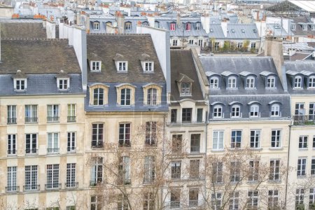 Photo for Paris, typical buildings in the Marais, aerial view from the Pompidou center - Royalty Free Image