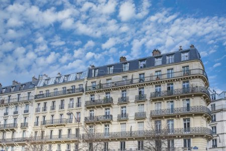 Paris, beautiful buildings, boulevard Voltaire in the 11e arrondissement of the french capital