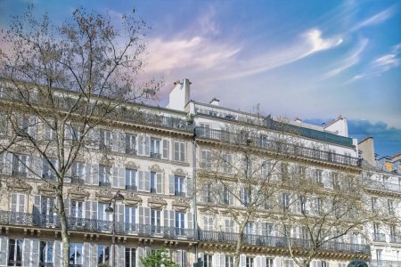 Paris, schöne Gebäude, Boulevard Beaumarchais, im 11. Arrondissement