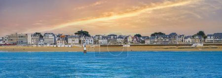 Quiberon in Brittany, the Port-Maria beach, with harbor