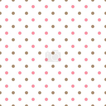 Illustration for Seamless Pastel Polka Dots Pattern Background - Royalty Free Image
