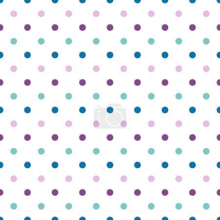 Illustration for Seamless Colorful Polka Dots Pattern Background - Royalty Free Image