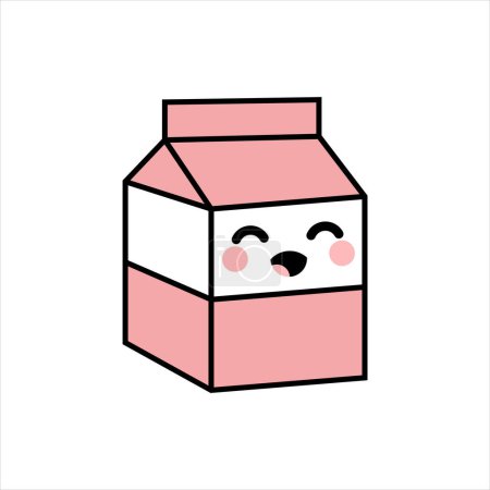 Téléchargez les illustrations : Icône vectorielle de lait mignon - en licence libre de droit