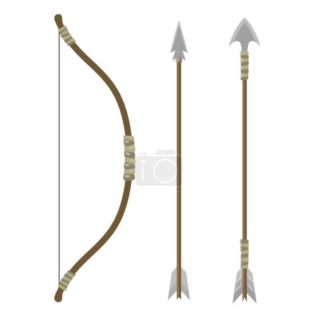 Illustration for Bow and Arrows icon, vector illustration - Royalty Free Image