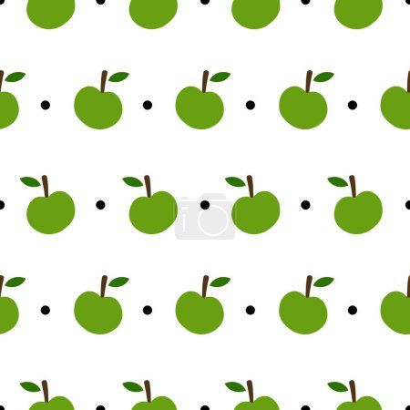 Illustration for Apple Seamless Vector Pattern - Royalty Free Image