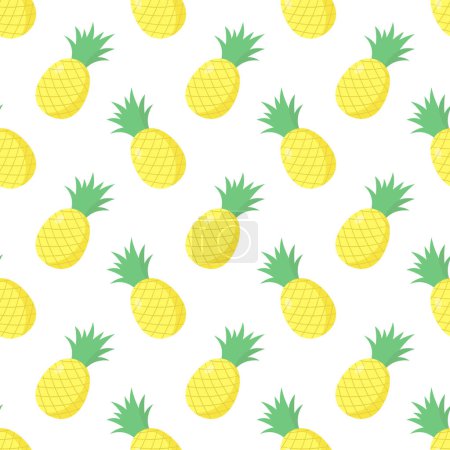 Illustration for Pineapples Seamless Vector Pattern - Royalty Free Image