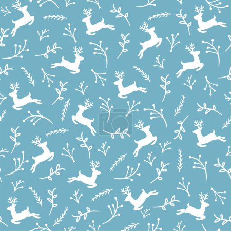 Illustration for Reindeer Seamless Vector Pattern - Royalty Free Image