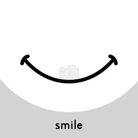 Illustration for Smile Icon Logo Template Vector Design - Royalty Free Image