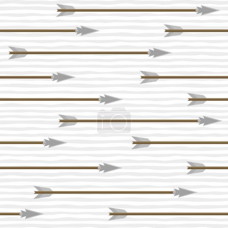 Ilustración de Flechas inconsútil patrón de fondo, ilustración vectorial - Imagen libre de derechos