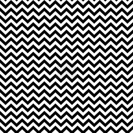 Ilustración de Vector de patrón de Chevron Zigzag sin costura blanco y negro - Imagen libre de derechos