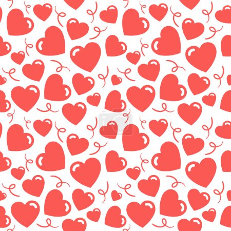 Illustration for Seamless pattern with hearts. valentine 's day background - Royalty Free Image