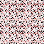abstract seamless pattern with red and black circles, polka dot, dots, circles, polka dots. vector illustration 